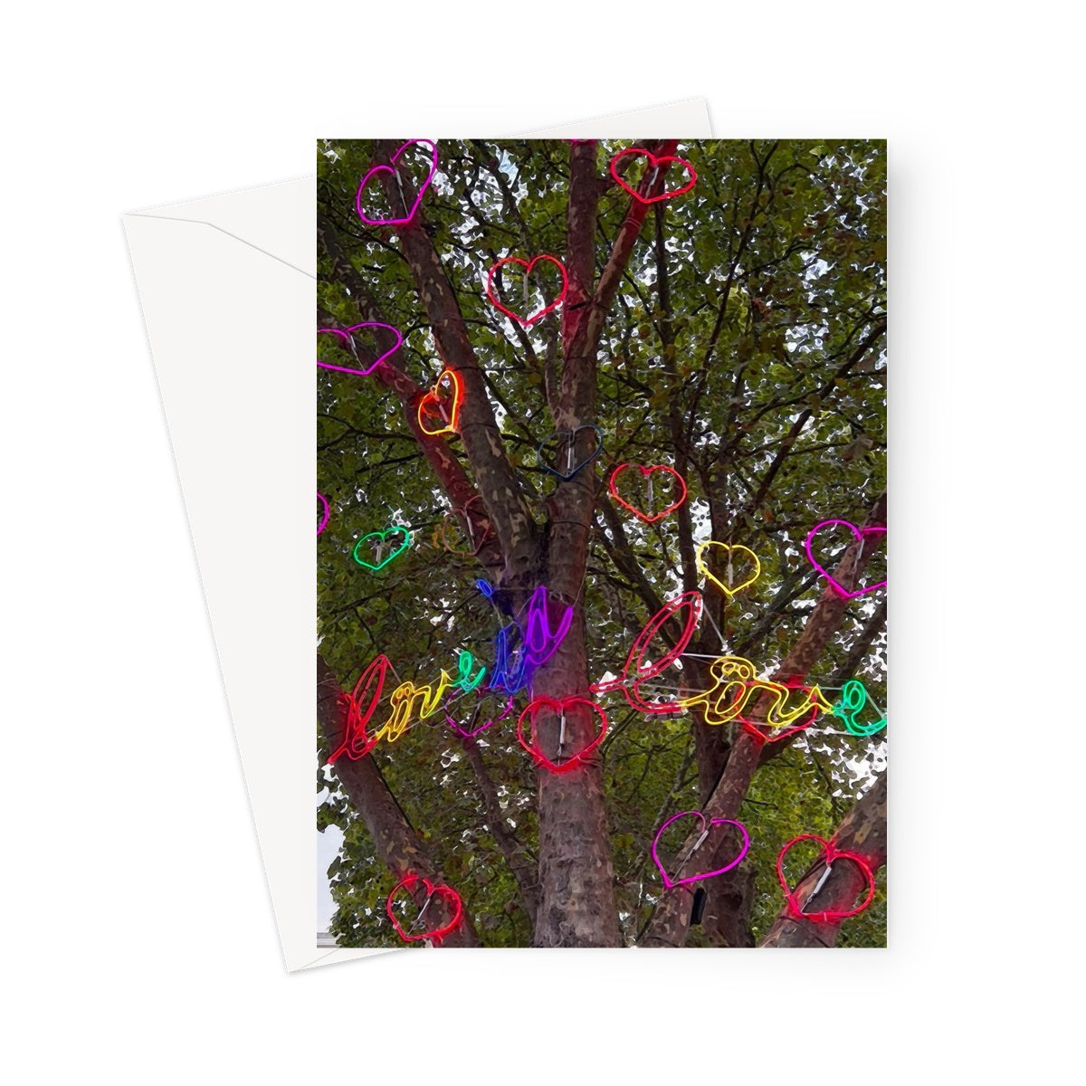 Love in a Tree, Marylebone, London Greeting Card Lissie Florie Designs